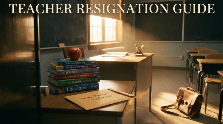 Teacher Resignation Letter to Principal (End-of-Year & Mid-Year)
