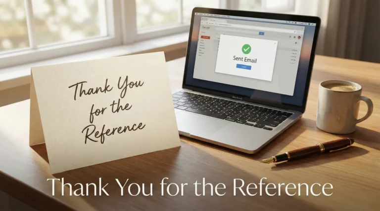 Thank You Email for Writing a Reference Letter
