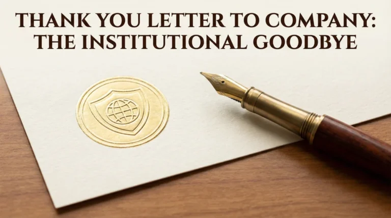 Thank You Letter to Company: Formal Appreciation for HR