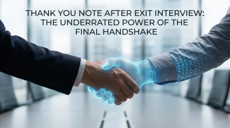 Thank You Note After Exit Interview: Closing the Loop