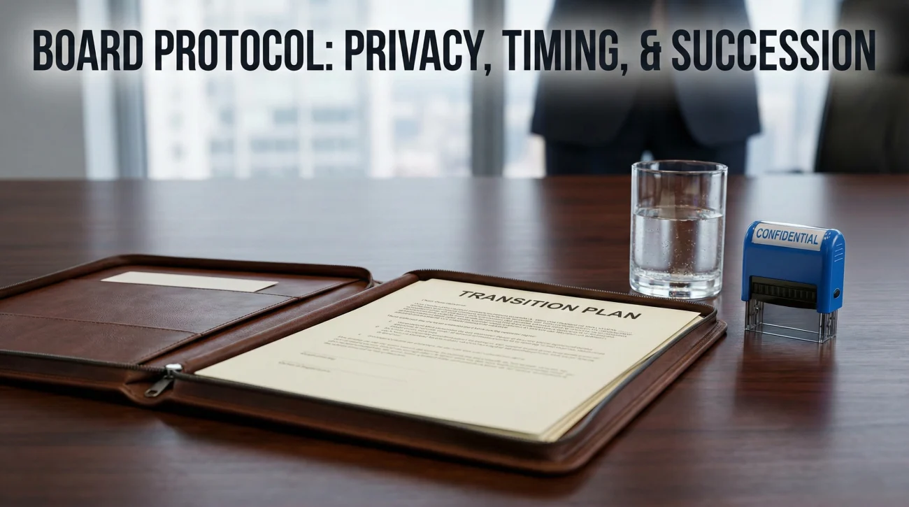Board Resignation Protocol - Private Meeting