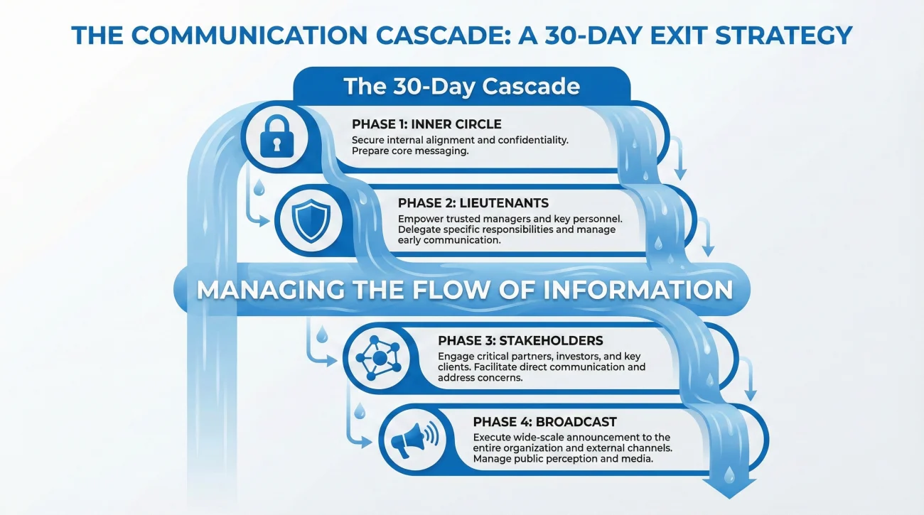 Executive Farewell Email: A Leadership Departure Message 5 Executive Communication Cascade - 30 Day Plan