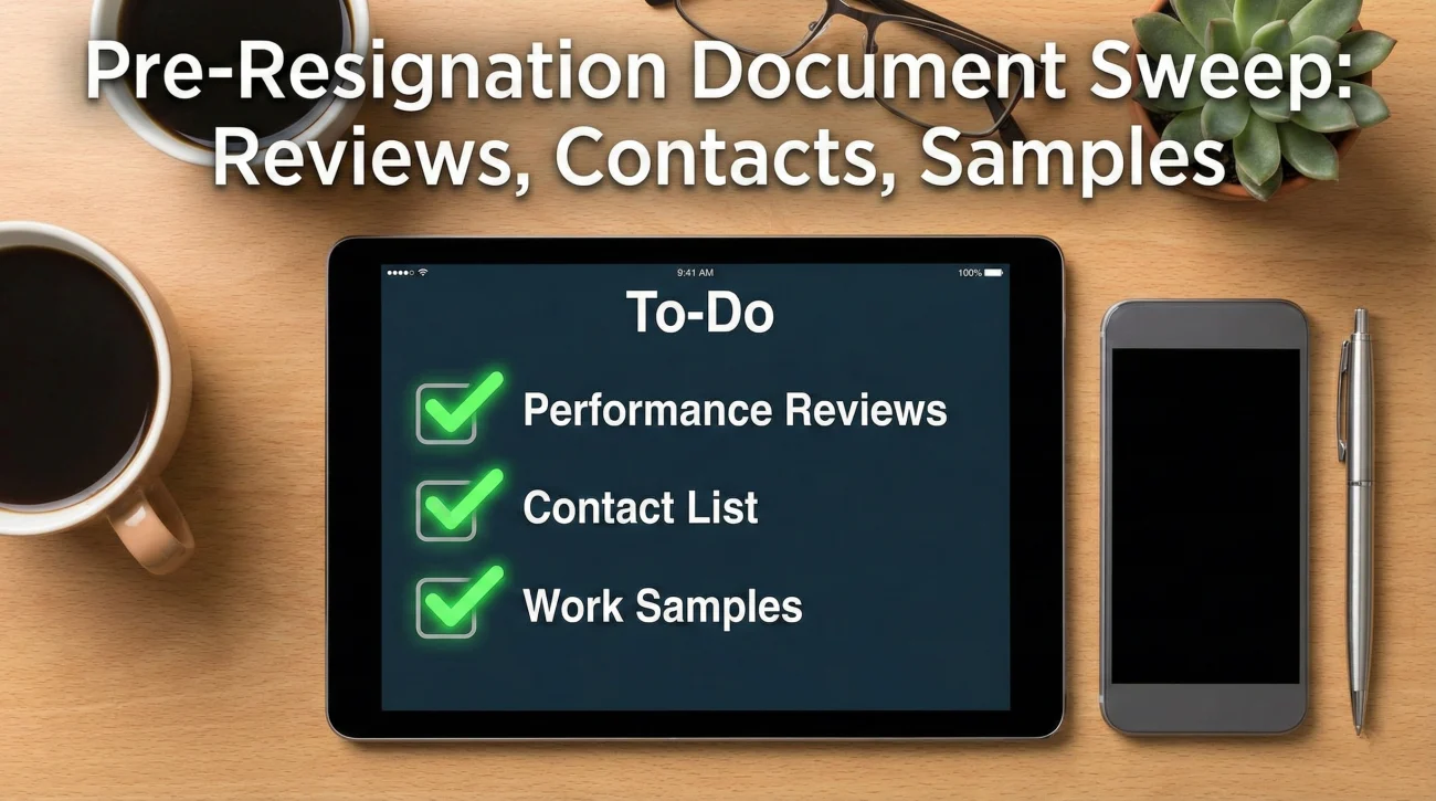 Pre Resignation Checklist Files Contacts