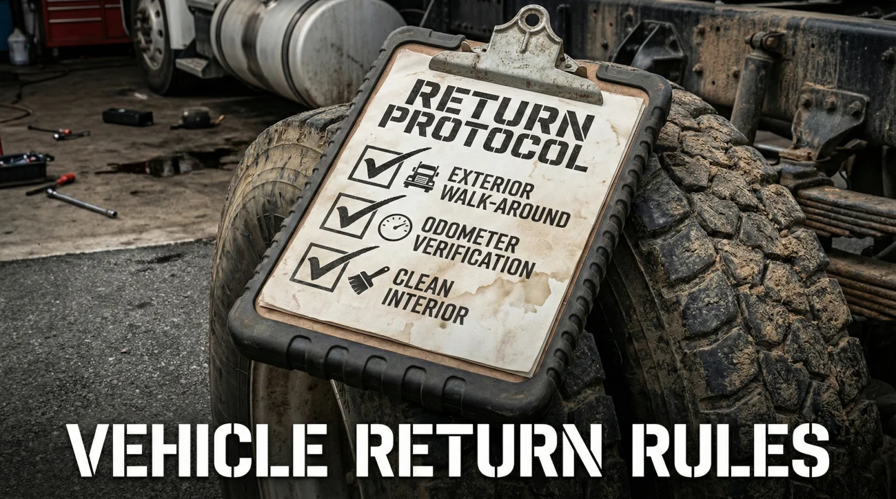 Driver Resignation Letter: Truck & Delivery Driver Templates 2 Vehicle Return Inspection Checklist