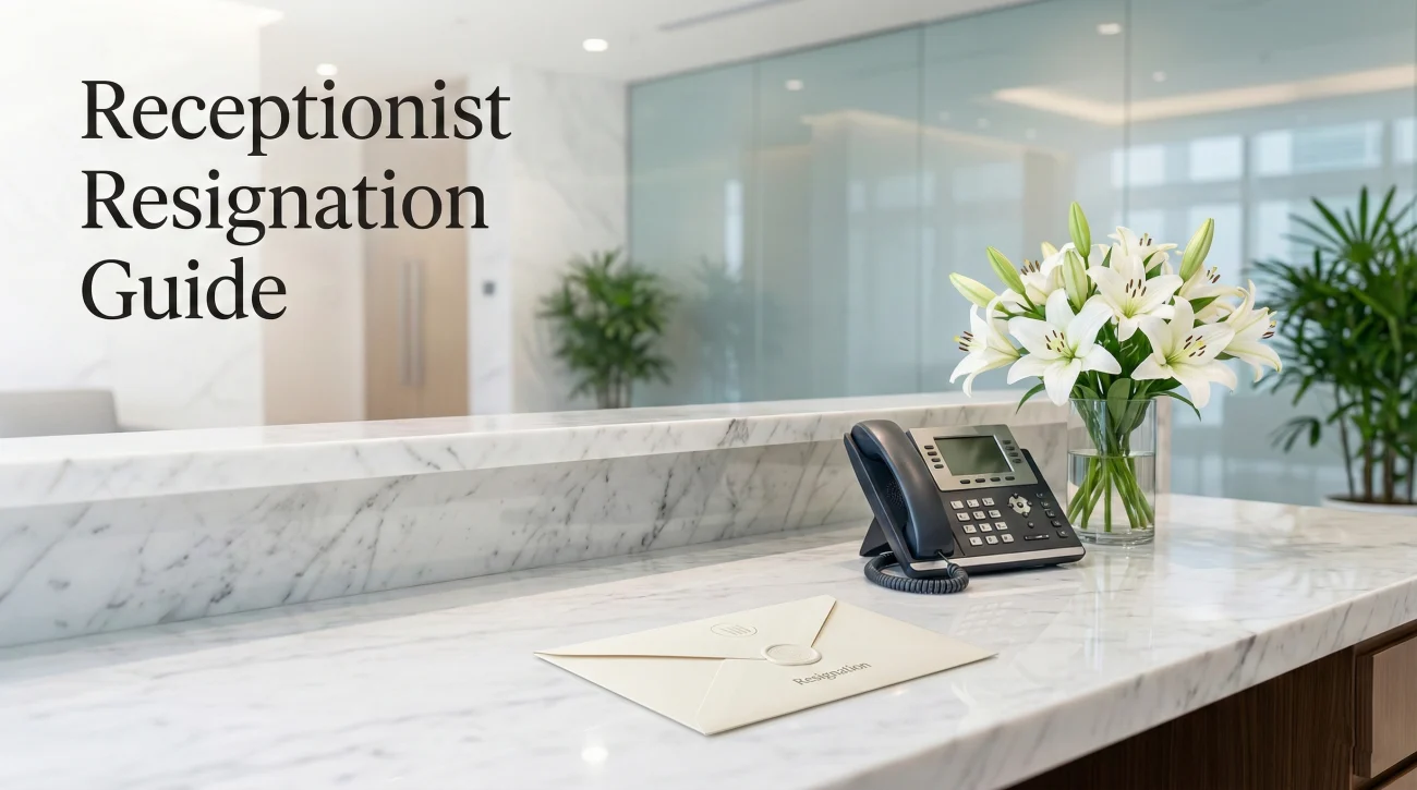 Receptionist Resignation Letter
