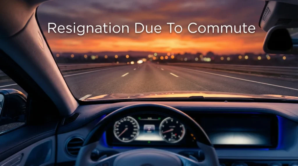 Resignation Letter Due To Commute