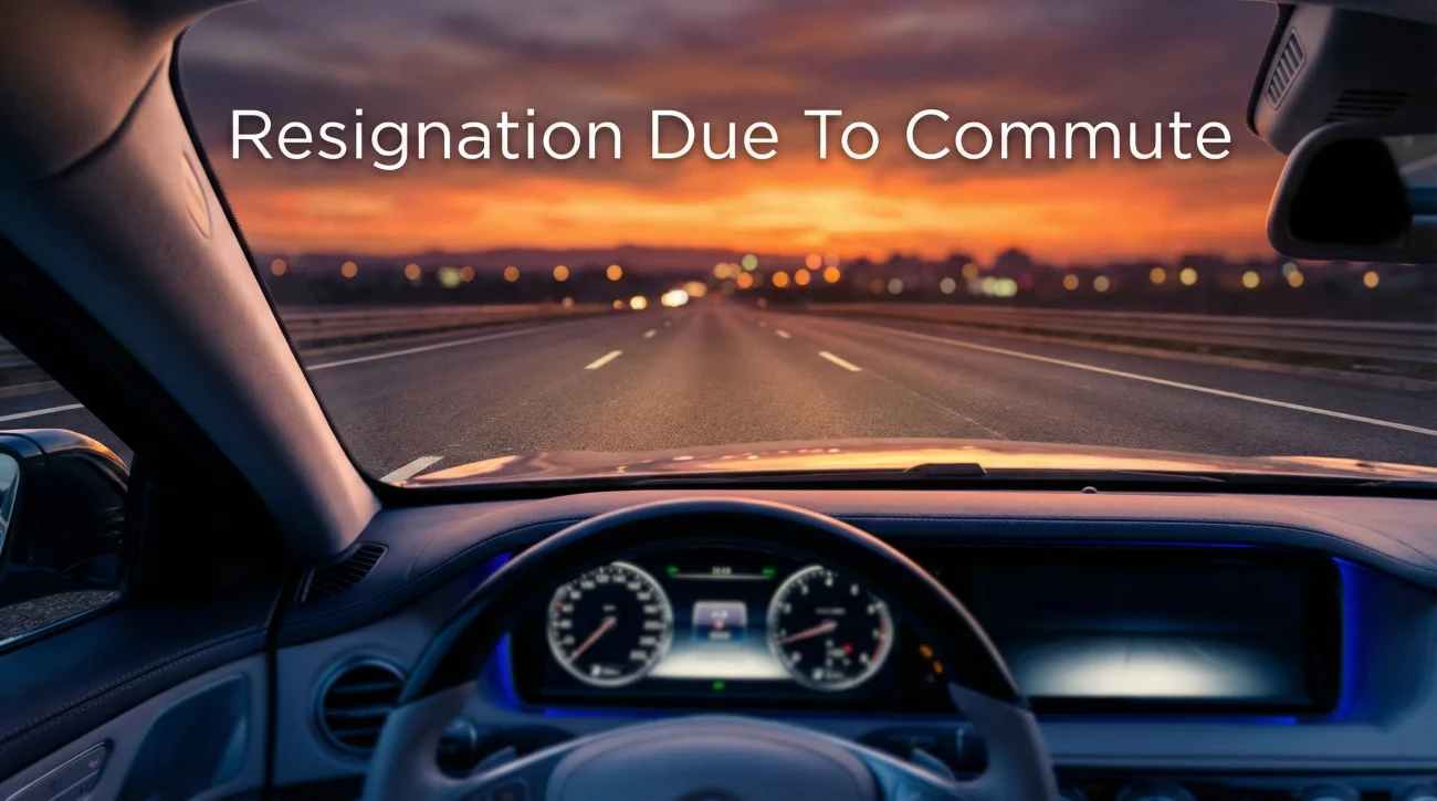 Resignation Letter Due To Commute