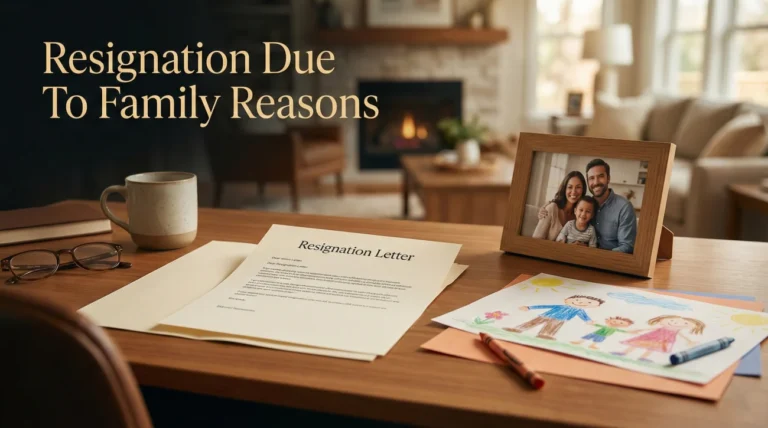Resignation Letter Due to Family Reasons: Balance Privacy and Professionalism
