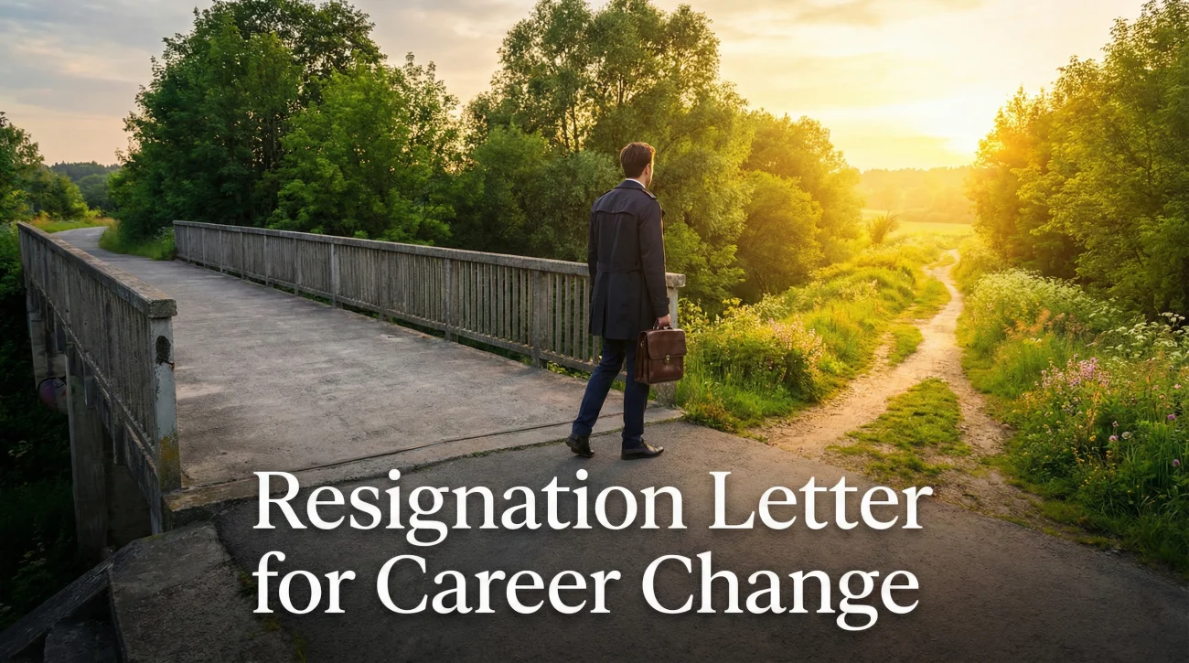 Resignation Letter For Career Change