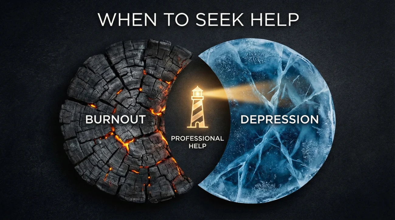Burnout Vs Depression - Intersection Diagram