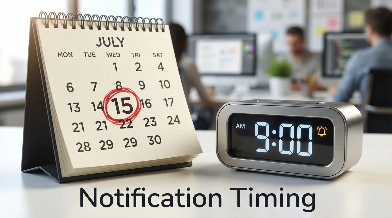 Notification Timing - The Calendar Alert