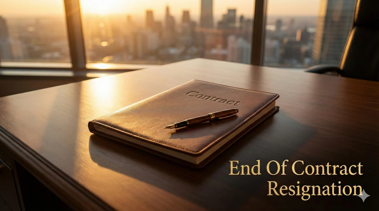 Resignation Letter At End Of Contract