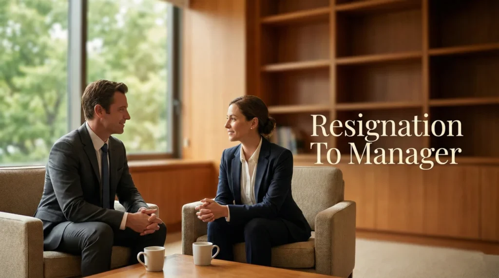 Resignation Letter To Manager