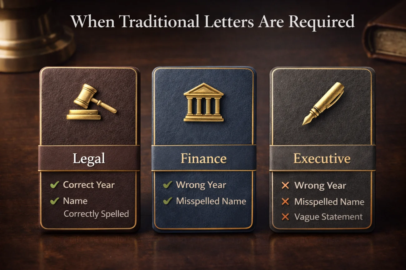 Traditional Letter Requirements