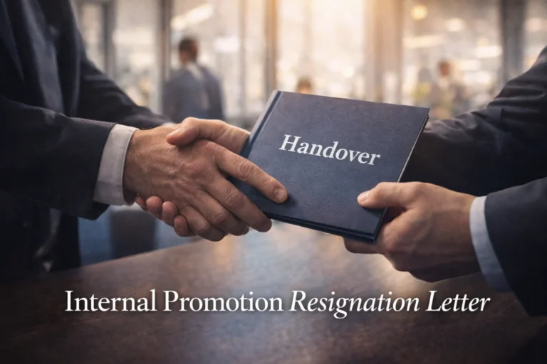 Resignation Letter for Internal Promotion: Department Transfer Guide