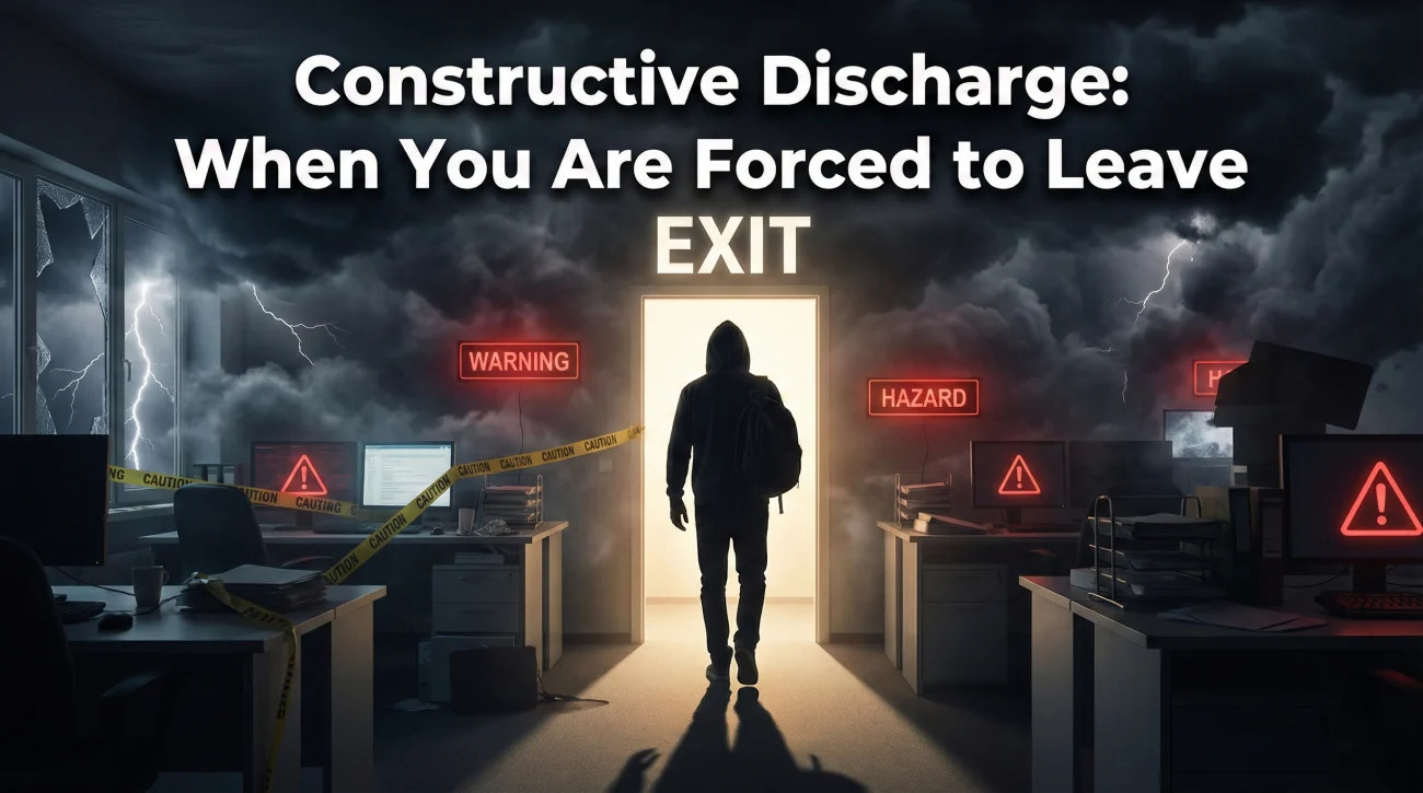 Constructive Discharge Visualized - Intolerable Working Conditions Metaphor