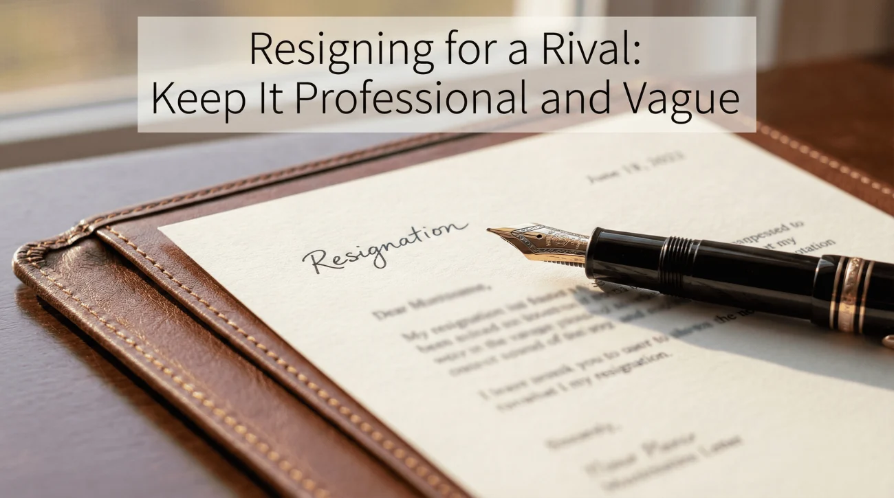 Professional Resignation Letters For Competitive Career Moves