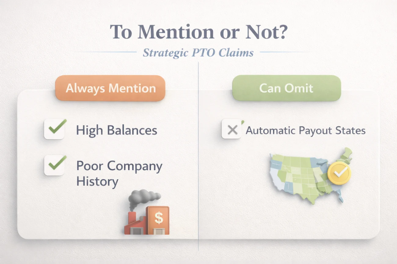 Strategic Decision For PTO Mention - When To Include Payout In Letters