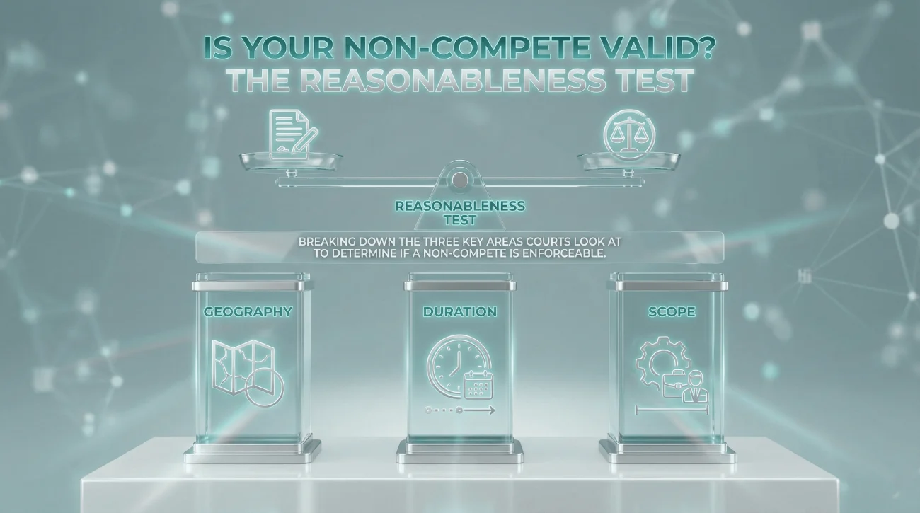 The Reasonableness Test For Non Compete Enforceability