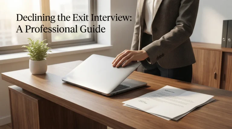 Resignation Letter Declining Exit Interview: How to Say No Politely