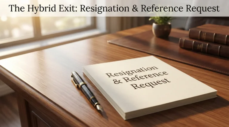 Resignation Letter Including Reference Request: A Strategic Hybrid Approach