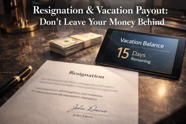Resignation Letter Mentioning Vacation Payout: Claiming Unused PTO