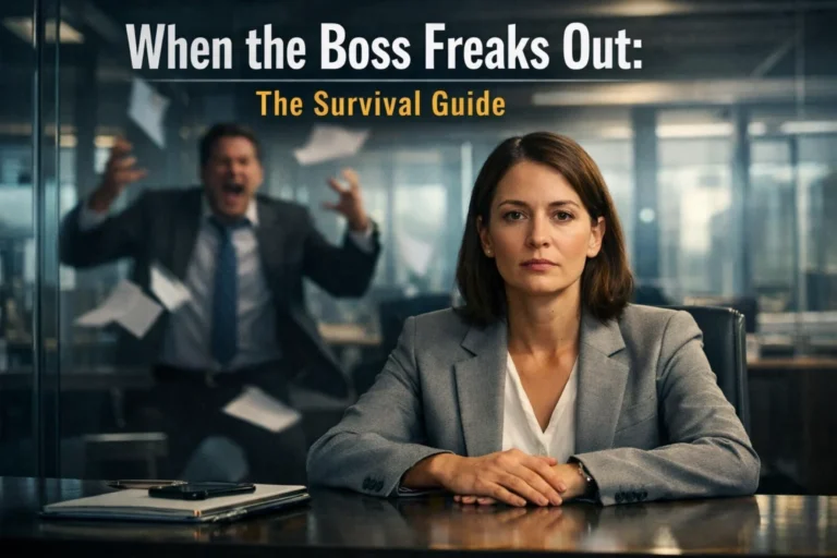 When the Boss Freaks Out: Handling Anger, Guilt Trips, and “The Cold Shoulder”