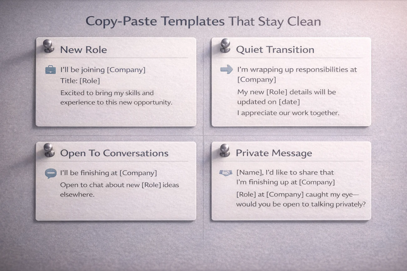 Copy Paste Templates - Short Professional No Oversharing