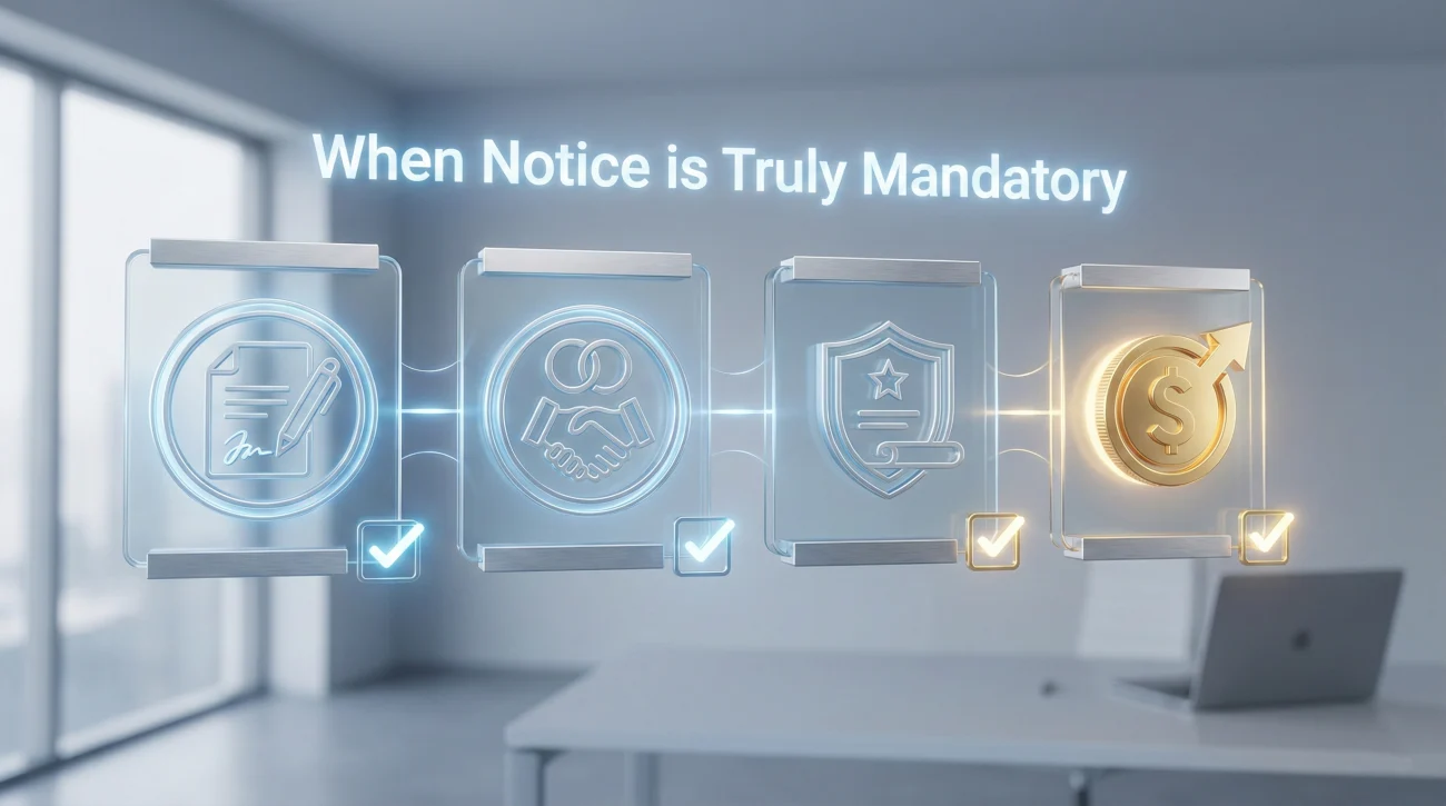 Mandatory Notice Conditions Checklist