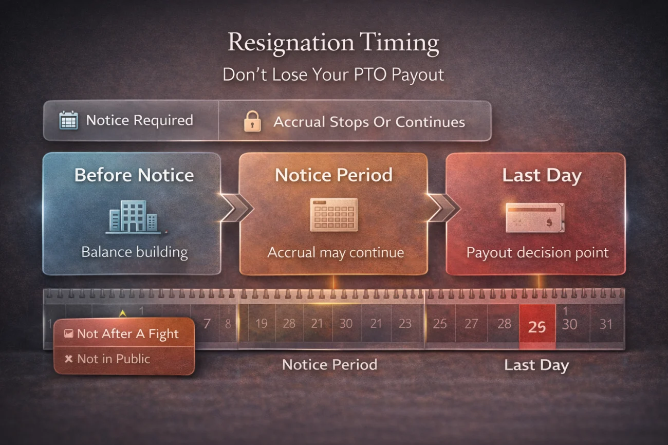 Resignation Timing - Notice Period Accrual And Payout Window