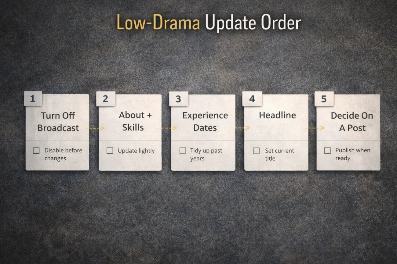 What To Update First - The Low Drama Order
