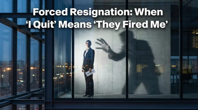 Forced Resignation: When “I Quit” Actually Means “They Fired Me”