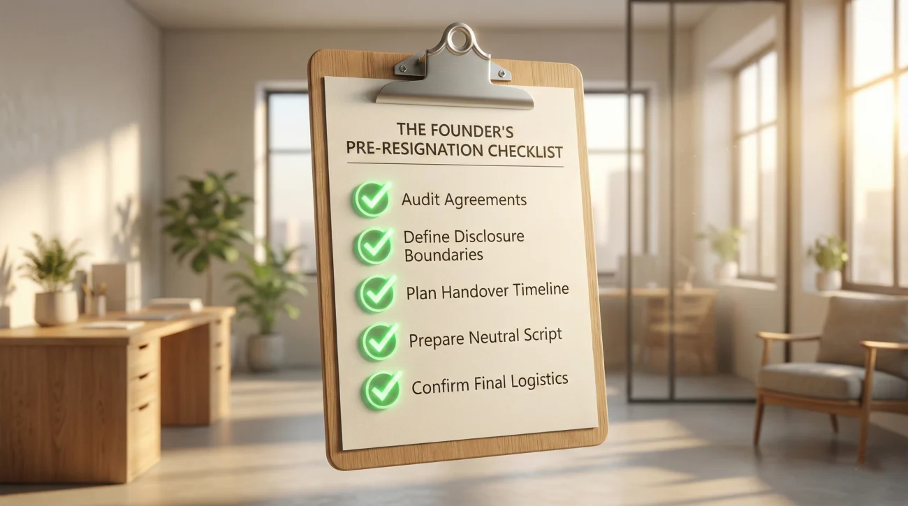 Pre Resignation Discipline Checklist For Future Founders